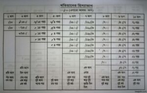 খতিয়ানের হিস্যার হিসাব