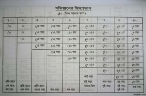 খতিয়ানের হিস্যার হিসাব